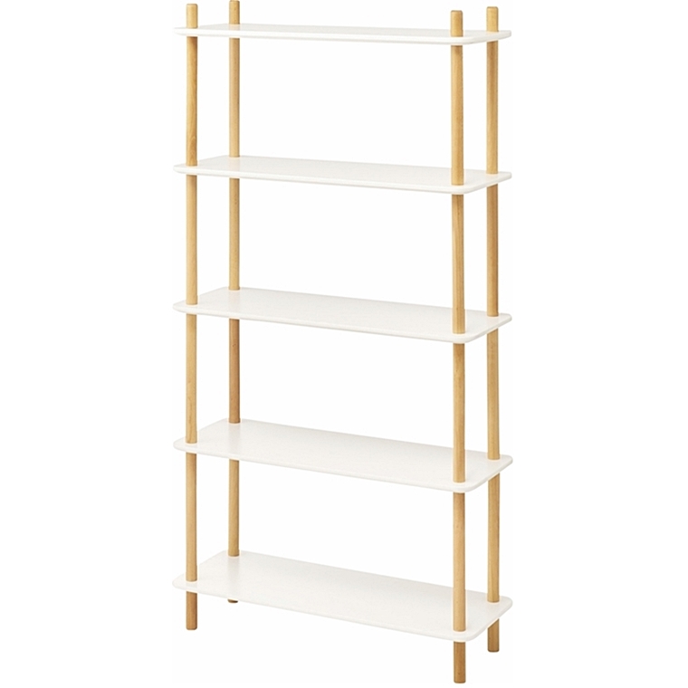 オープンラック シェルフ 飾り棚/ナチュラルカラー/5段 幅80 高さ153.5 |  | 01