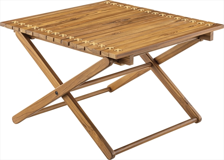 ガーデンテーブル アウトドアテーブル/折畳/天然木 チーク/幅60 高さ40｜lucentmart-bed｜02