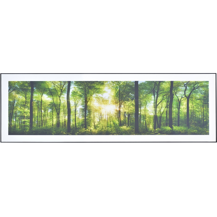 アート 壁掛け 絵画/アートパネル/デザイン 森に朝陽/140×45｜lucentmart-bed