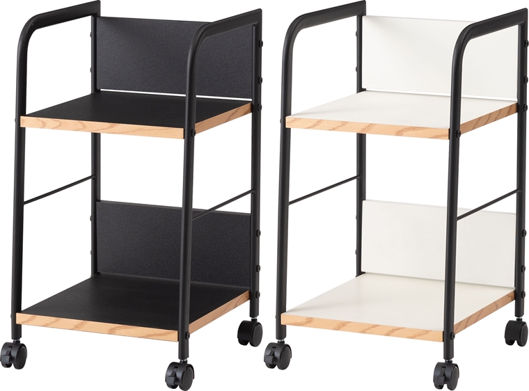 オープンラック シェルフ デスクワゴン/キャスター付/幅32.5 奥行34 高さ60 | 