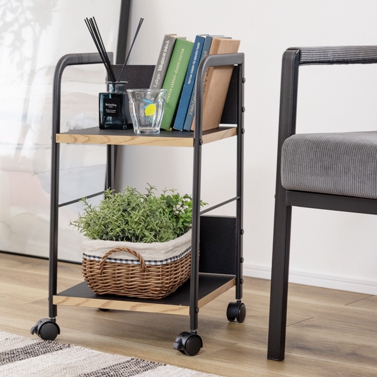 オープンラック シェルフ デスクワゴン/キャスター付/幅32.5 奥行34 高さ60 |  | 13