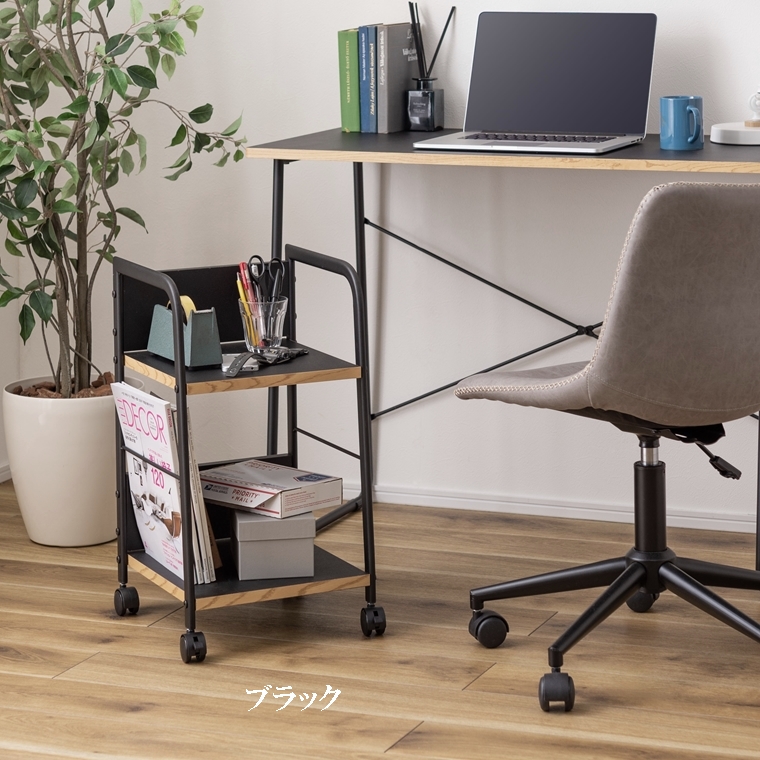 オープンラック シェルフ デスクワゴン/キャスター付/幅32.5 奥行34 高さ60 |  | 04