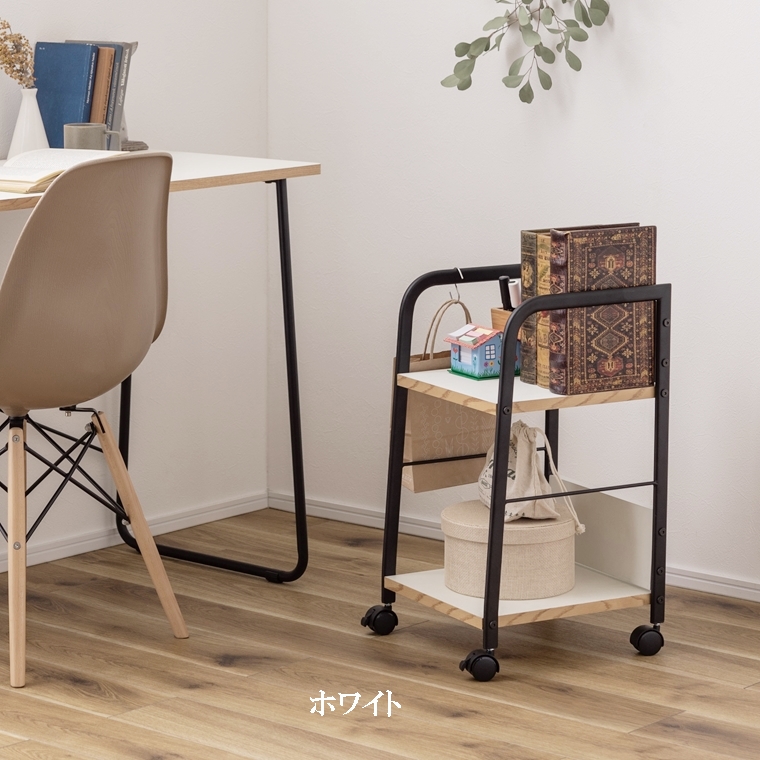 オープンラック シェルフ デスクワゴン/キャスター付/幅32.5 奥行34 高さ60 |  | 05