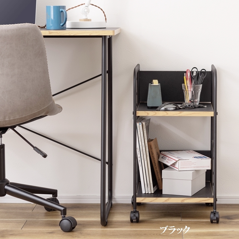 オープンラック シェルフ デスクワゴン/キャスター付/幅32.5 奥行34 高さ60 |  | 08