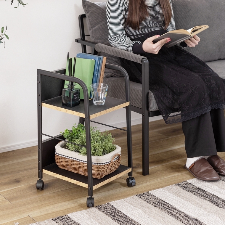 オープンラック シェルフ デスクワゴン/キャスター付/幅32.5 奥行34 高さ60 |  | 11