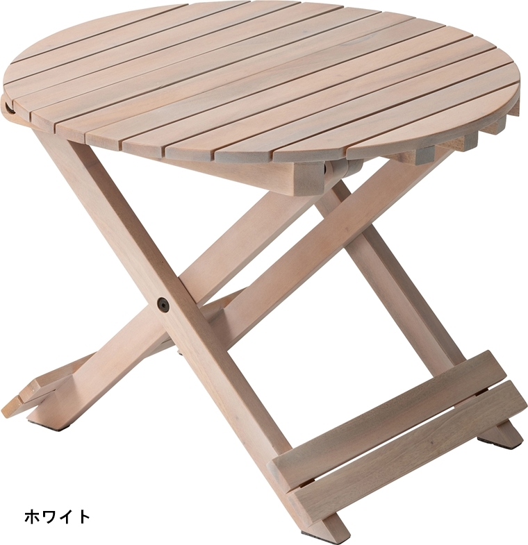 ガーデンテーブル アウトドアテーブル/天然木/折り畳み/幅45 高さ34.8｜lucentmart-bed｜05