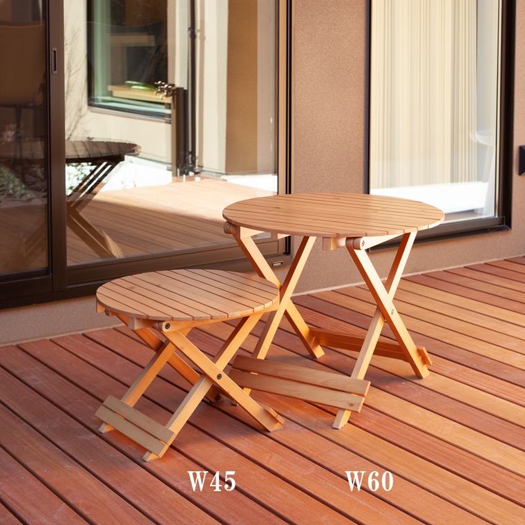 ガーデンテーブル アウトドアテーブル/天然木/折り畳み/幅60 高さ49｜lucentmart-bed｜09