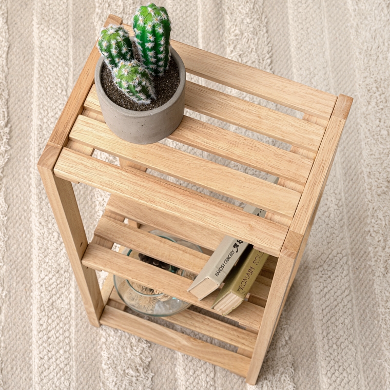 オープンラック シェルフ/３段 スリム/天然木/幅30 奥行21 高さ71 |  | 08