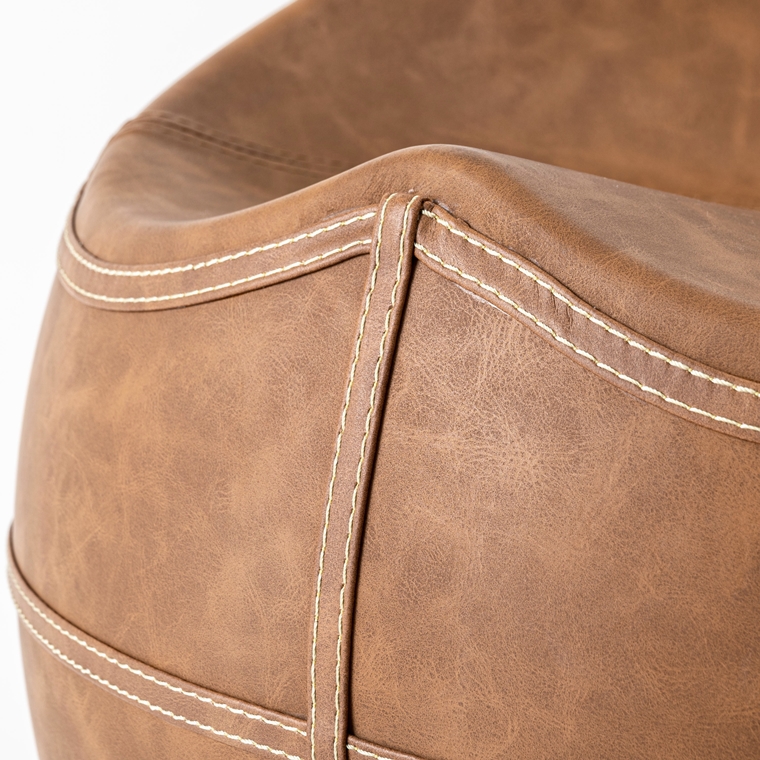 スツール 丸椅子/ボール形/ソフトレザー ヴィンテージ/幅58.5 座面高35 |  | 18