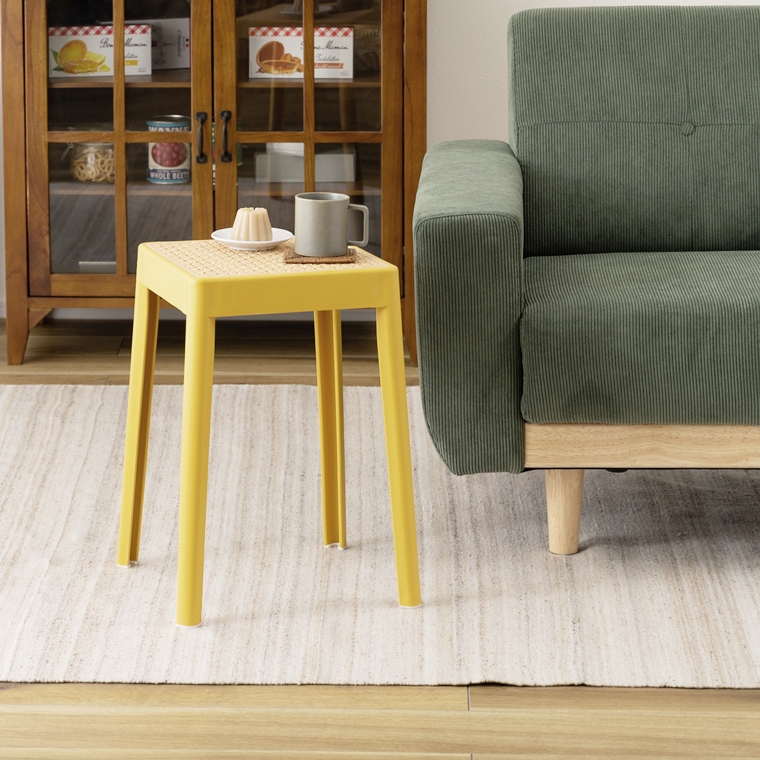 スツール 丸椅子 腰掛/樹脂製 かごめ編み調座面/スタッキング/１脚/幅34 高さ46 |  | 17