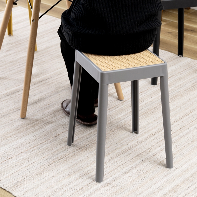 スツール 丸椅子 腰掛/樹脂製 かごめ編み調座面/スタッキング/１脚/幅34 高さ46 |  | 19