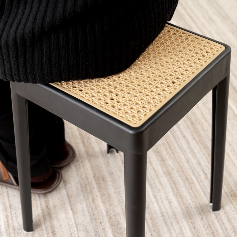 スツール 丸椅子 腰掛/樹脂製 かごめ編み調座面/スタッキング/１脚/幅34 高さ46 |  | 20