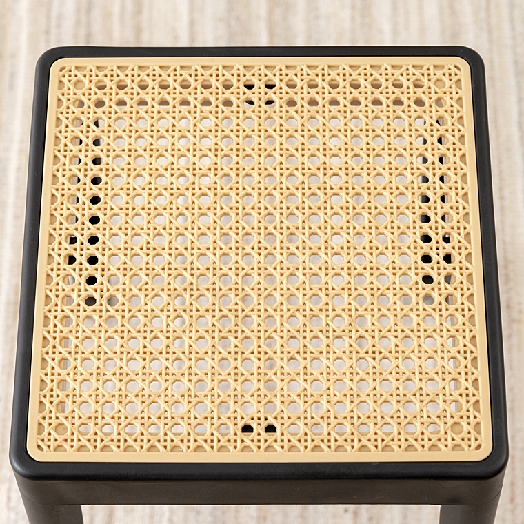 スツール 丸椅子 腰掛/樹脂製 かごめ編み調座面/スタッキング/１脚/幅34 高さ46 |  | 23