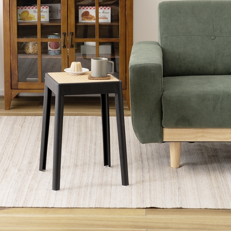 スツール 丸椅子 腰掛/樹脂製 かごめ編み調座面/スタッキング/１脚/幅34 高さ46 |  | 14