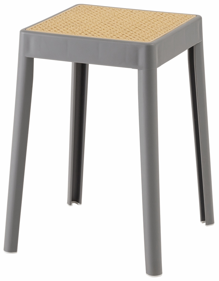 スツール 丸椅子 腰掛/樹脂製 かごめ編み調座面/スタッキング/１脚/幅34 高さ46 |  | 02