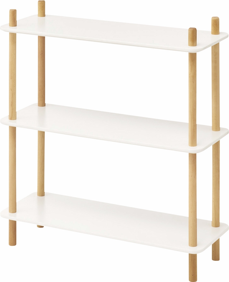 オープンラック シェルフ 飾り棚/ナチュラルカラー/3段 幅80 高さ85.5 |  | 03