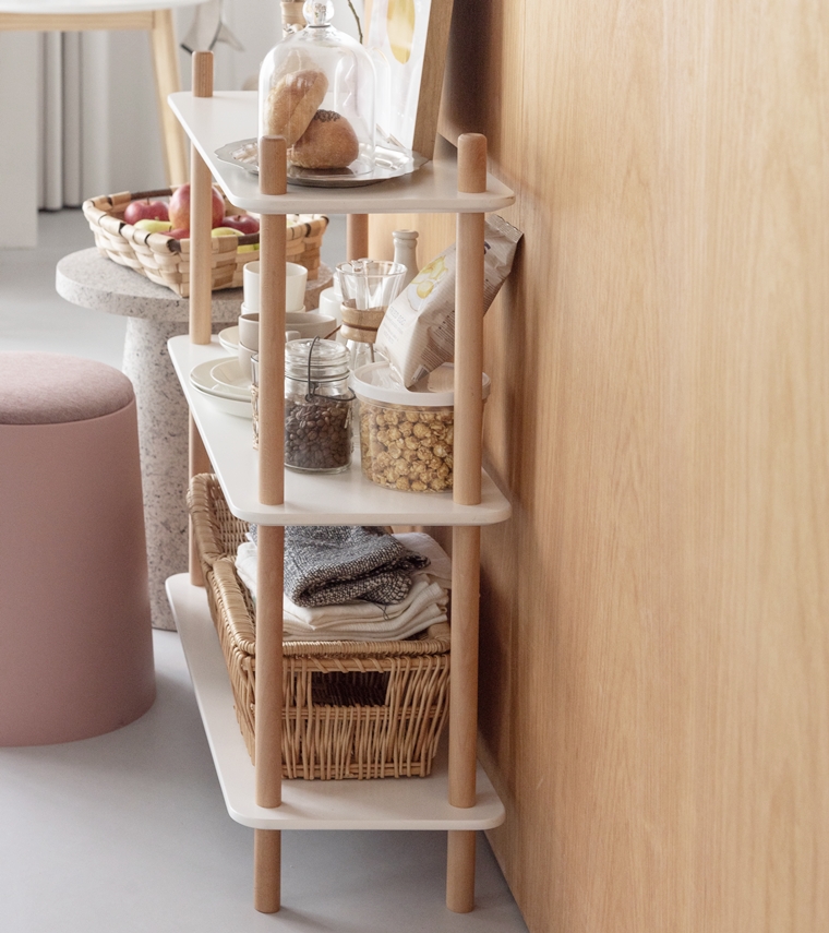 オープンラック シェルフ 飾り棚/ナチュラルカラー/3段 幅80 高さ85.5 |  | 06