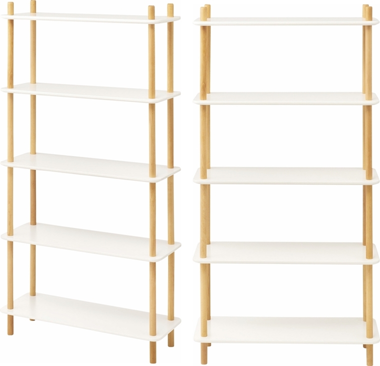 オープンラック シェルフ 飾り棚/ナチュラルカラー/5段 幅80 高さ153.5 |  | 03