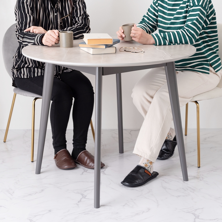 ダイニングテーブル ラウンドテーブル/大理石調/２人 ４人/幅90 高さ72 |  | 12