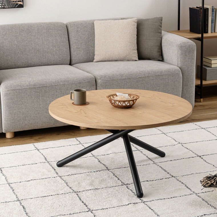 センターテーブル リビングテーブル 丸テーブル/幅80 高さ40.5 |  | 02