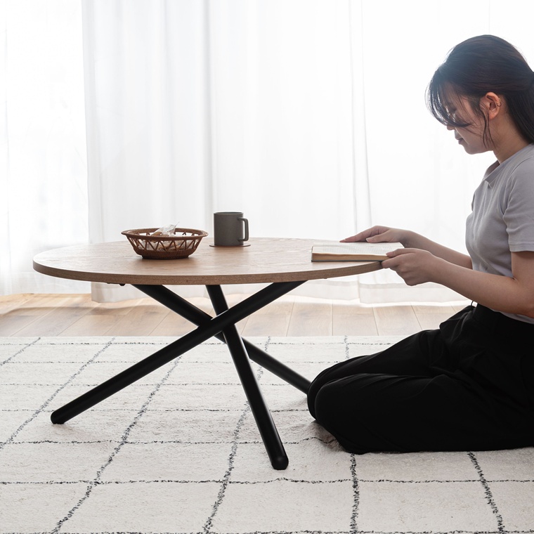 センターテーブル リビングテーブル 丸テーブル/幅80 高さ40.5 |  | 07