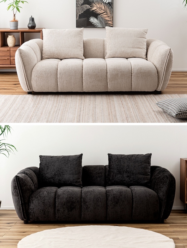 ソファー ソファ/三人掛け クッション付き/幅200 座面高42/送料お問い合わせ |  | 08