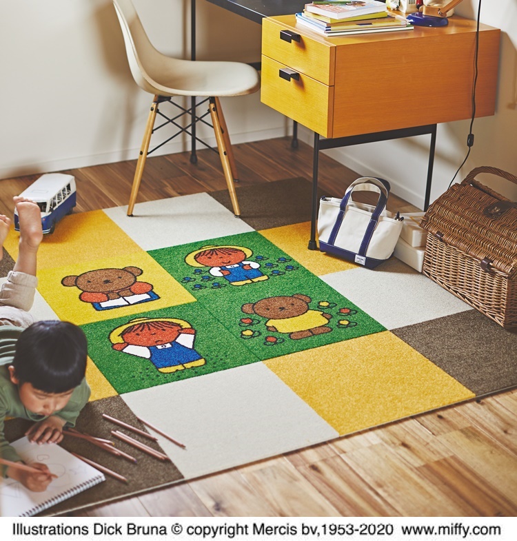 タイルカーペット/洗える/東リ/ブルーナ ミッフィー 40×40cm/２枚セット ６タイプ | 東リ | 10