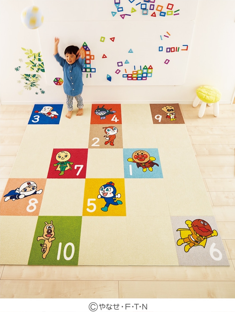タイルカーペット/洗える/東リ/アンパンマン 数字 40×40cm/10枚セット １０タイプ | 東リ | 03