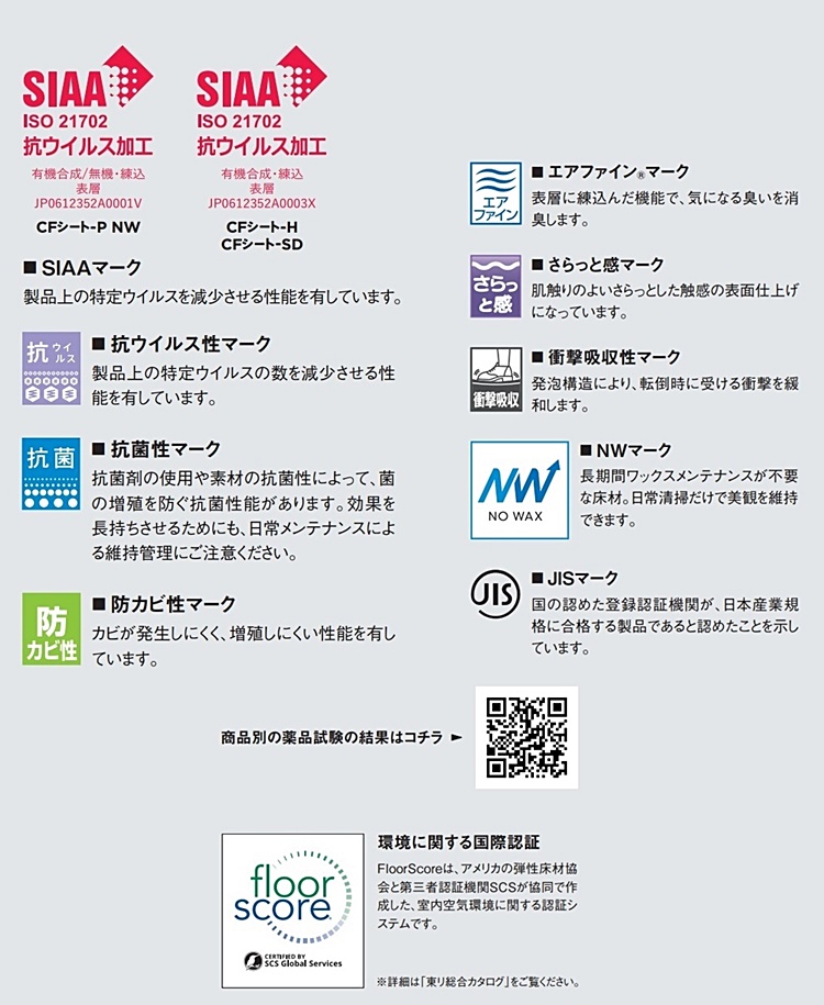 クッションフロア CF-P/幅182cm/1mから10cm単位 計り売り/東リ 抗ウイルス 消臭 ペット可 日本製/CF3725 シャインメイプル柄 業務用 住宅用 | 東リ | 19