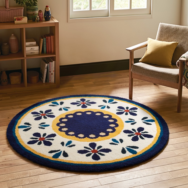 (2309A)円形ラグ◆RUG&MAT◆花◆東リ◆直径150cm 楽天市場】東リ ラグ 150×150 丸型 日本製 防ダニ 床暖 床暖房