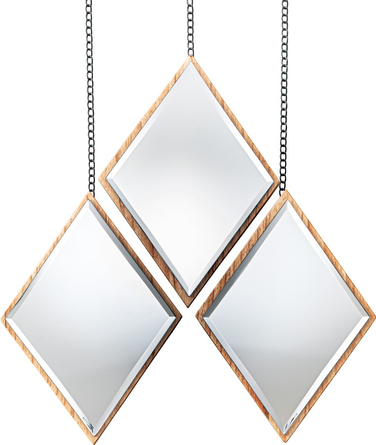 ミラー/天然木 ミンディ/３個セット/幅20 高さ28 |  | 01