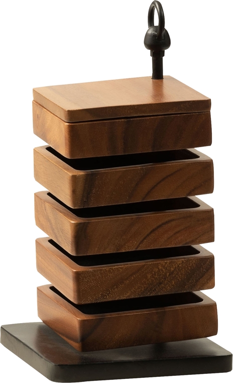 小物入れ/鍵 アクセサリー/天然木 ５段/幅16 高さ31 |  | 02