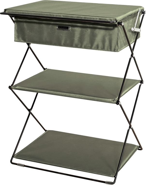 【新品未使用】オー　折りたたみ式合板ラック ブラック　箱入り 新品未使用】オー 折りたたみ式合板ラック ブラック 箱入り 新品未使用