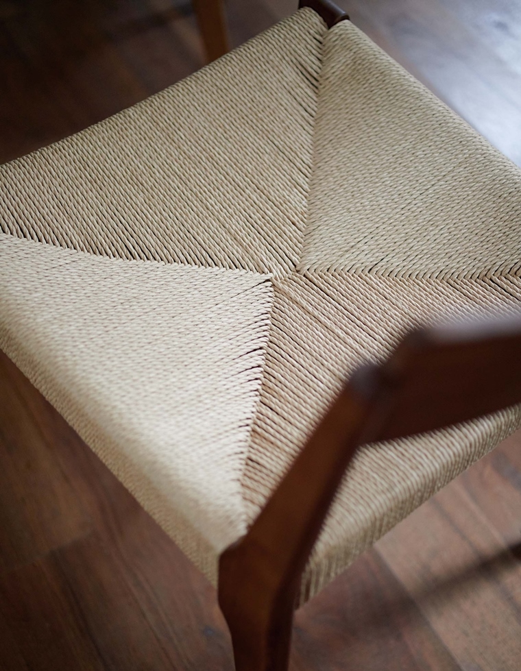 ハイチェア カウンターチェア/ペーパーコード/木製 和/幅36 座面高70 |  | 12