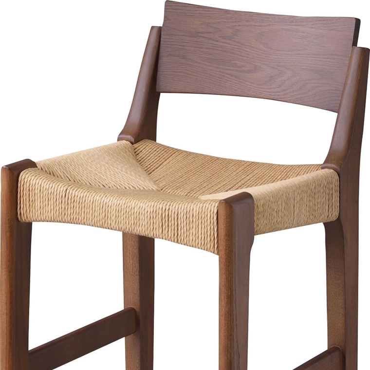 ハイチェア カウンターチェア/ペーパーコード/木製 和/幅36 座面高70 |  | 06