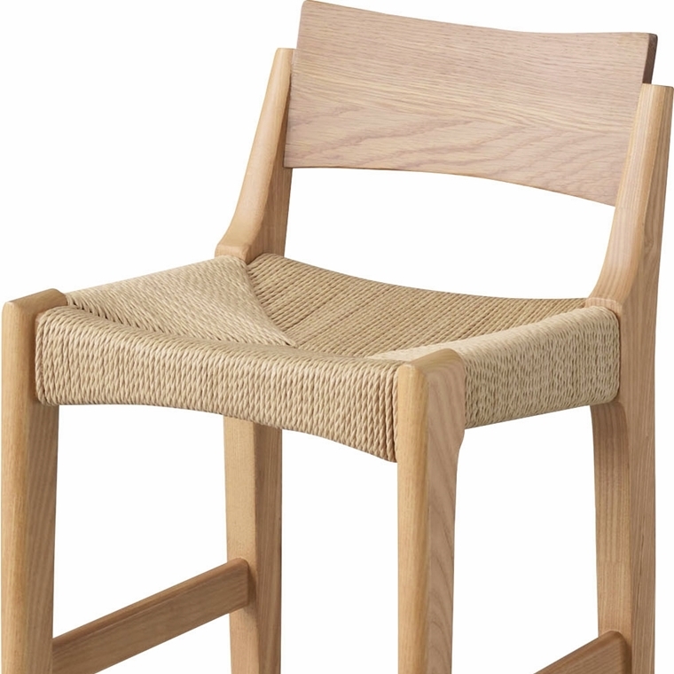 ハイチェア カウンターチェア/ペーパーコード/木製 和/幅36 座面高70 |  | 07