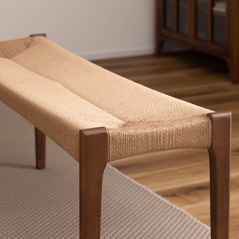 ベンチ/長椅子/ペーパーコード/木製 和/幅105 座面高45 |  | 13