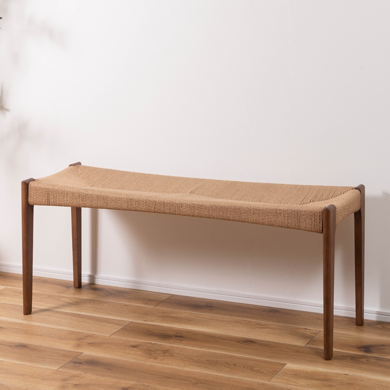 ベンチ/長椅子/ペーパーコード/木製 和/幅105 座面高45 |  | 16