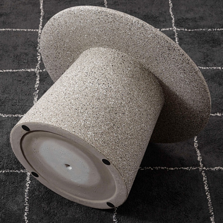 センターテーブル リビングテーブル 円形/ディスプレー台/グラスファイバー テラゾー調/幅60 高さ38 |  | 18