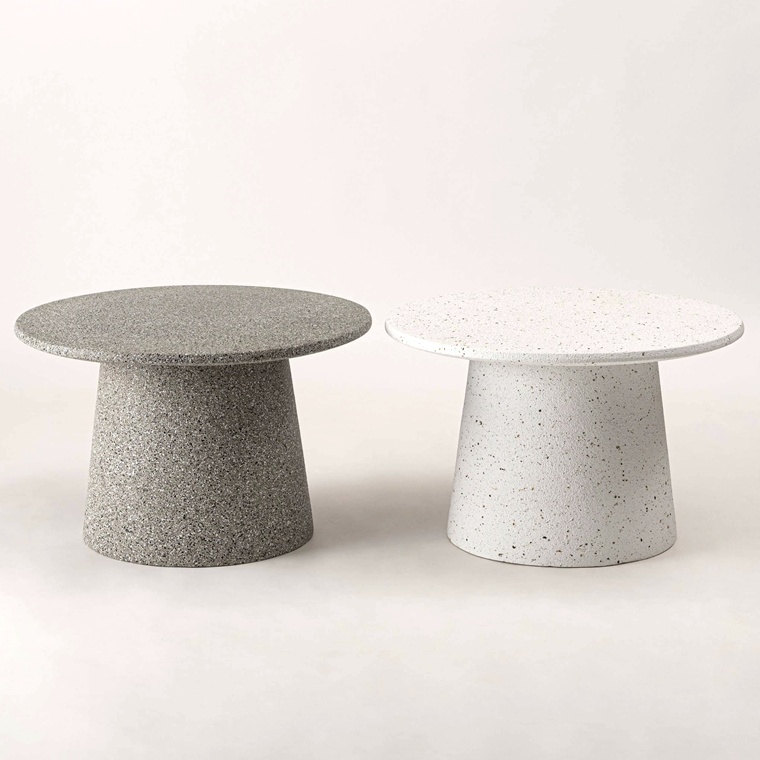 センターテーブル リビングテーブル 円形/ディスプレー台/グラスファイバー テラゾー調/幅60 高さ38 |  | 04