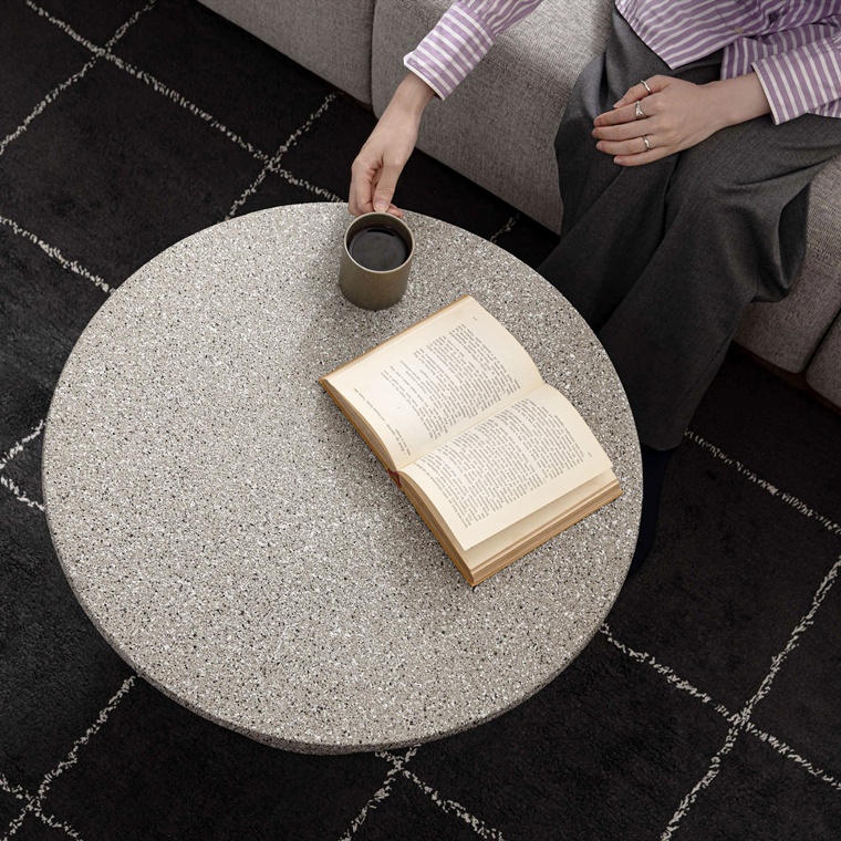 センターテーブル リビングテーブル 円形/ディスプレー台/グラスファイバー テラゾー調/幅60 高さ38 |  | 11