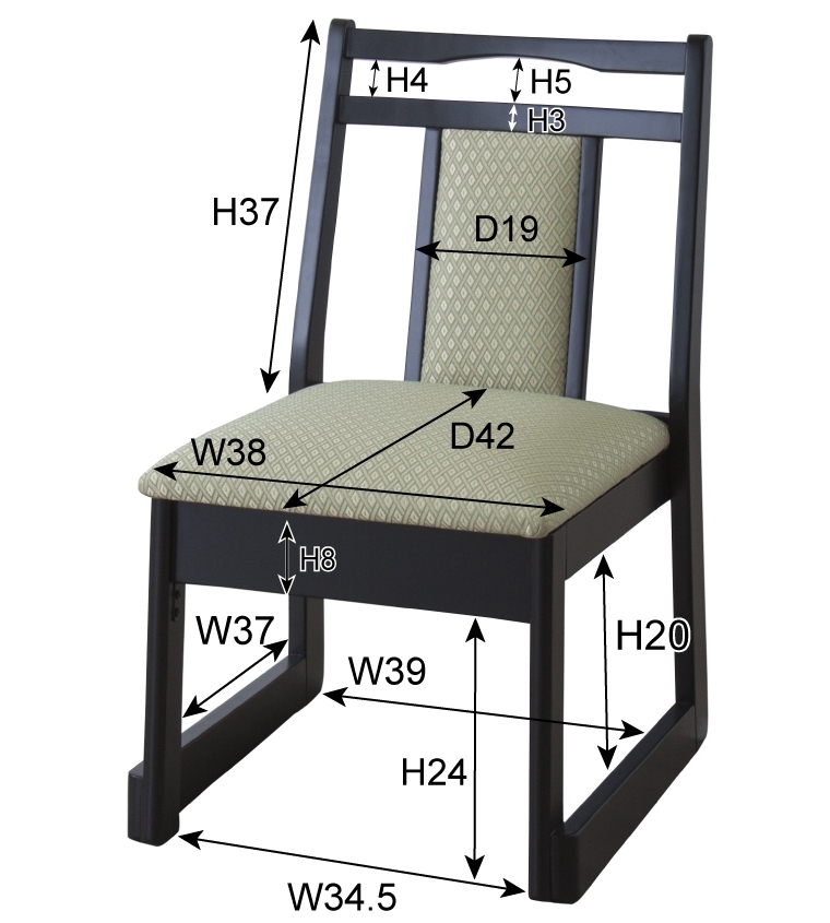 法事椅子 畳椅子 和室椅子 チェア/１脚/座面高38 |  | 10