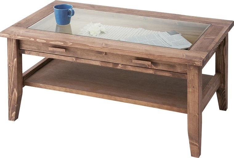 センターテーブル リビングテーブル/コレクションテーブル/ガラス天板