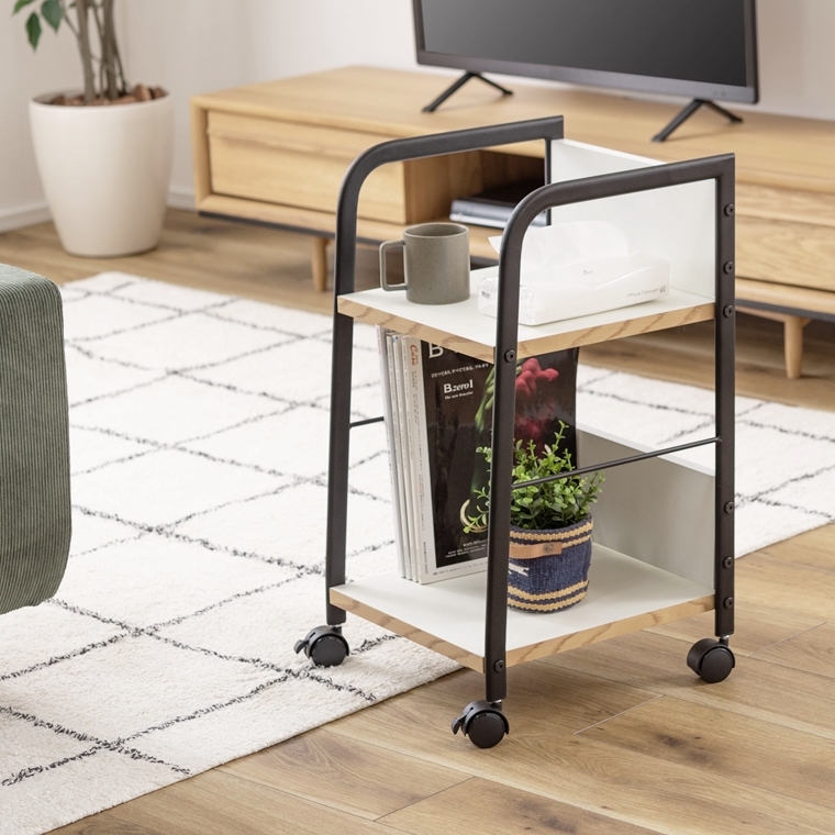 オープンラック シェルフ デスクワゴン/キャスター付/幅32.5 奥行34 高さ60 |  | 12