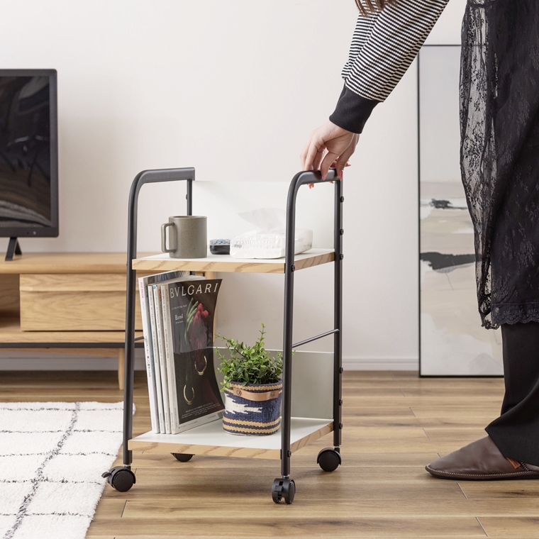 オープンラック シェルフ デスクワゴン/キャスター付/幅32.5 奥行34 高さ60 |  | 18