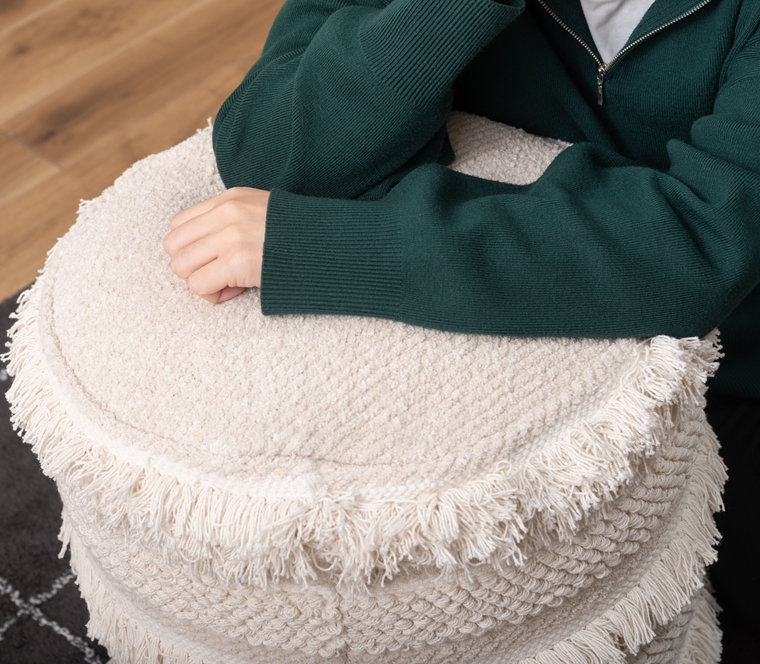 クッション スツール プフ/発泡ビーズ/径45 高さ43 |  | 13