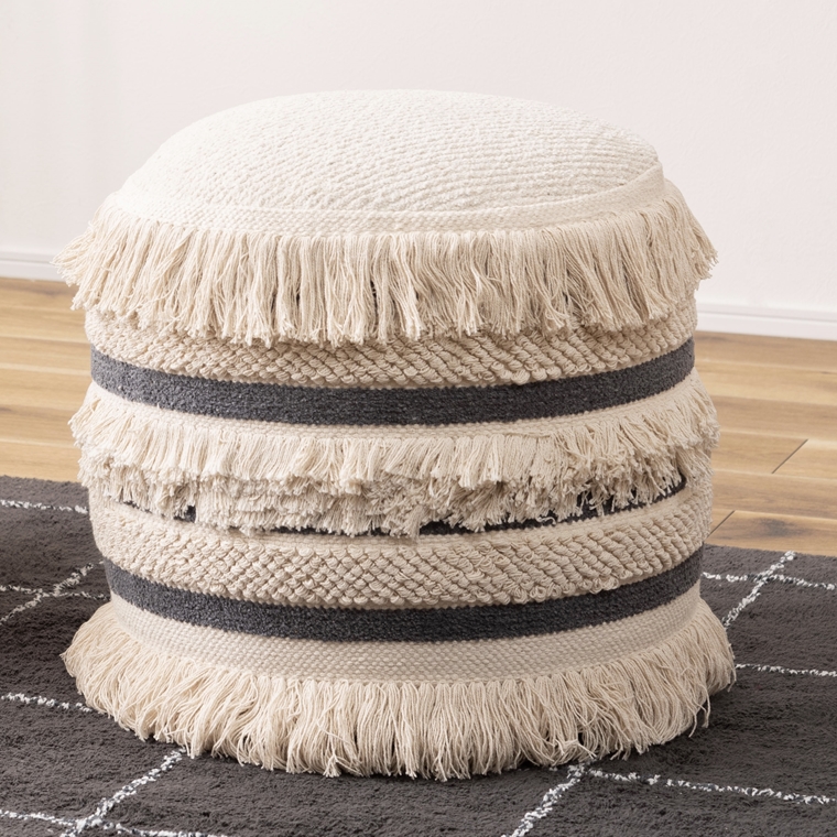 クッション スツール プフ/発泡ビーズ/径45 高さ43 |  | 09