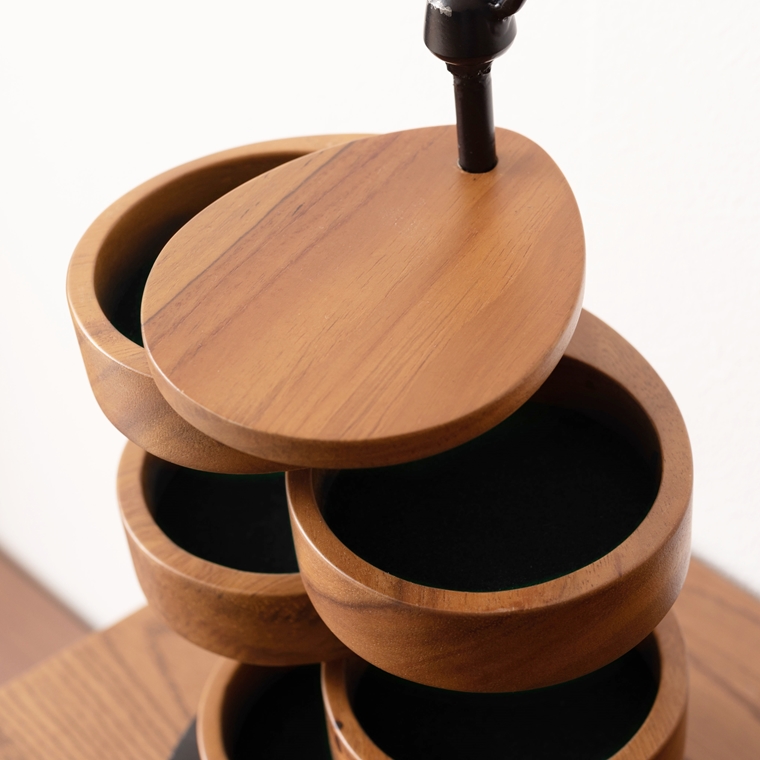 小物入れ/鍵 アクセサリー/天然木 ５段/幅16 高さ31 |  | 12