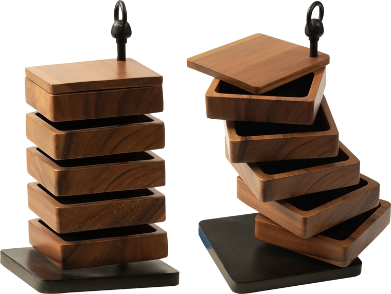 小物入れ/鍵 アクセサリー/天然木 ５段/幅16 高さ31 |  | 04