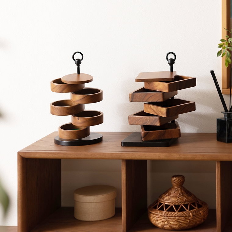 小物入れ/鍵 アクセサリー/天然木 ５段/幅16 高さ31 |  | 06